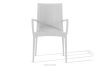 ETULI Moderner Gartenstuhl mit Armlehnen aus Polypropylen 4 tlg. weiß weiß - Foto 3