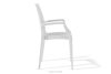ETULI Moderner Gartenstuhl mit Armlehnen aus Polypropylen 4 tlg. weiß weiß - Foto 5