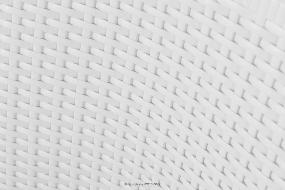 ETULI Moderner Gartenstuhl mit Armlehnen aus Polypropylen 4 tlg. weiß weiß - Foto 8