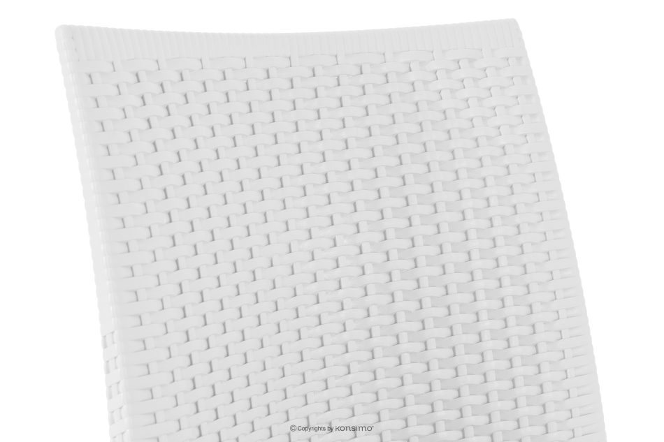 ETULI Moderner Gartenstuhl mit Armlehnen aus Polypropylen 4 tlg. weiß weiß - Foto 9