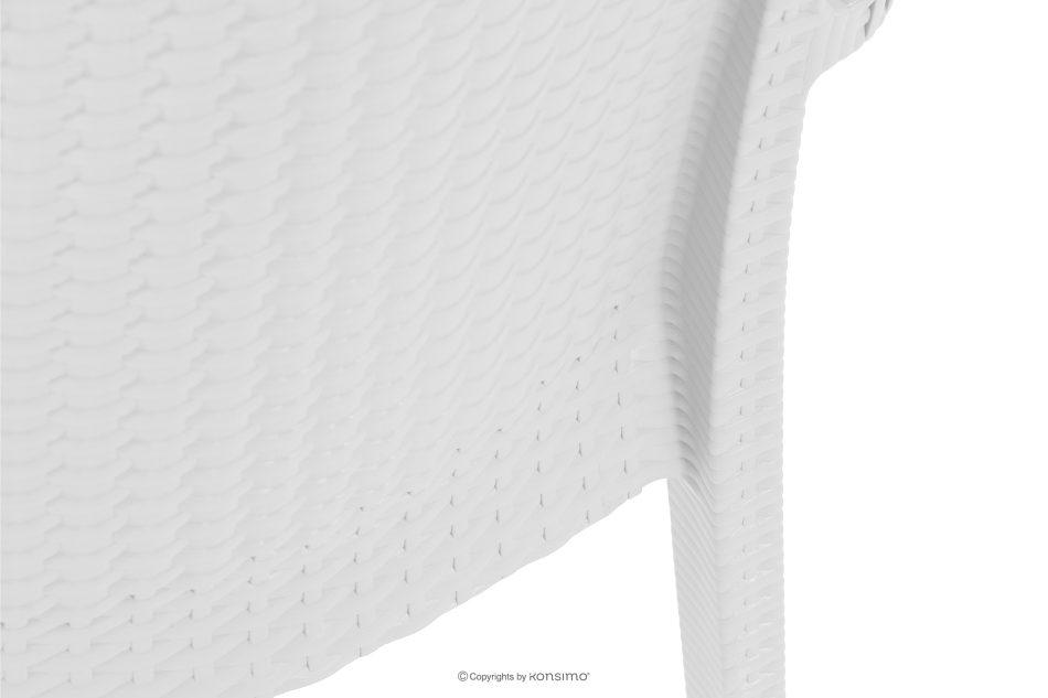 ETULI Moderner Gartenstuhl mit Armlehnen aus Polypropylen 4 tlg. weiß weiß - Foto 12