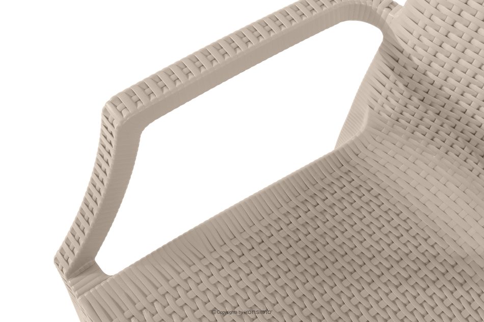 ETULI Moderner Gartenstuhl mit Armlehnen aus Polypropylen 4 tlg. beige beige - Foto 10