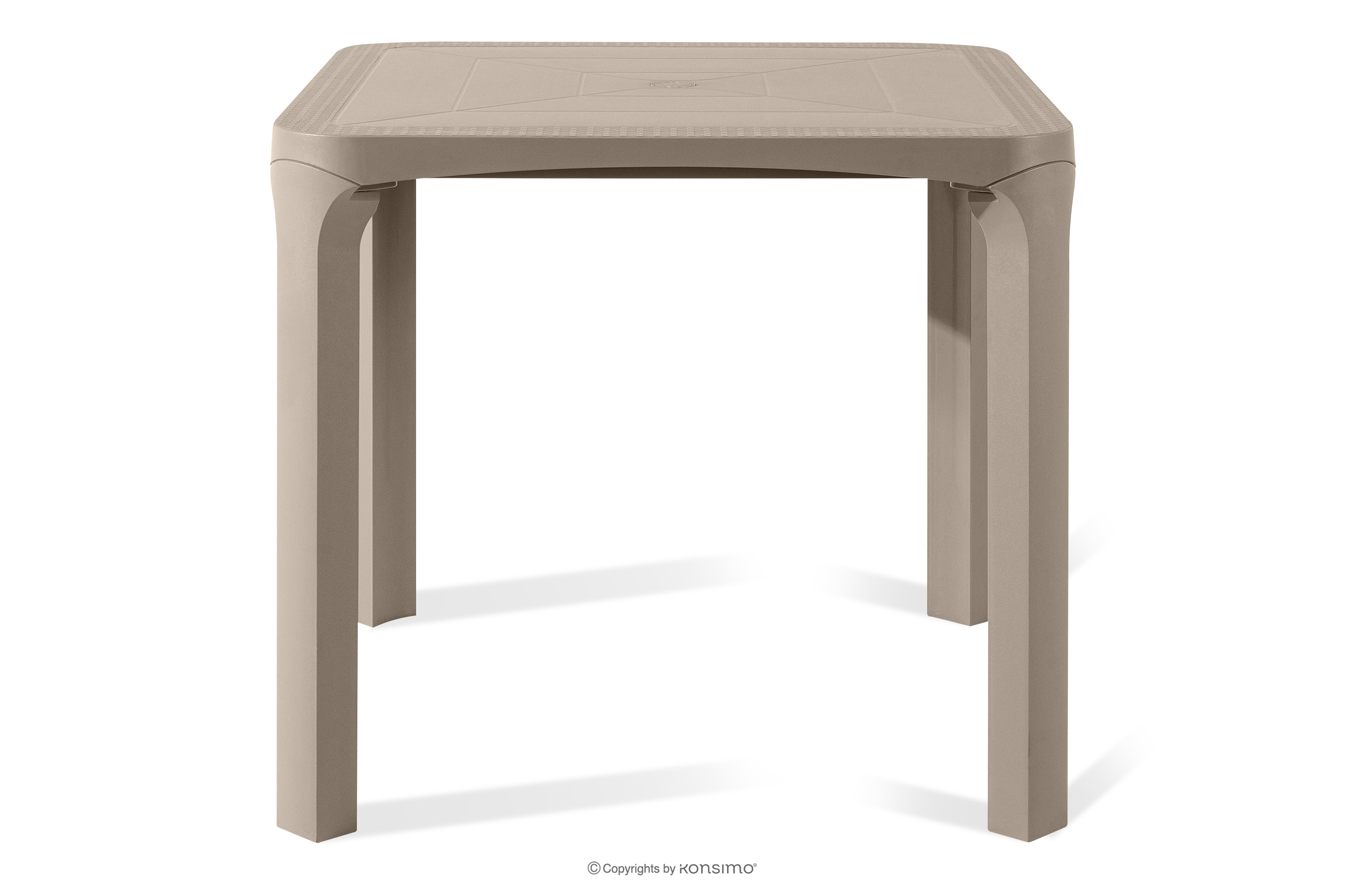 Gartentisch aus Polypropylen 80 x 80 beige LEOPSI