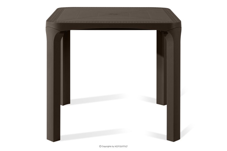 LEOPSI Gartentisch aus Polypropylen 80 x 80 braun braun - Foto 0