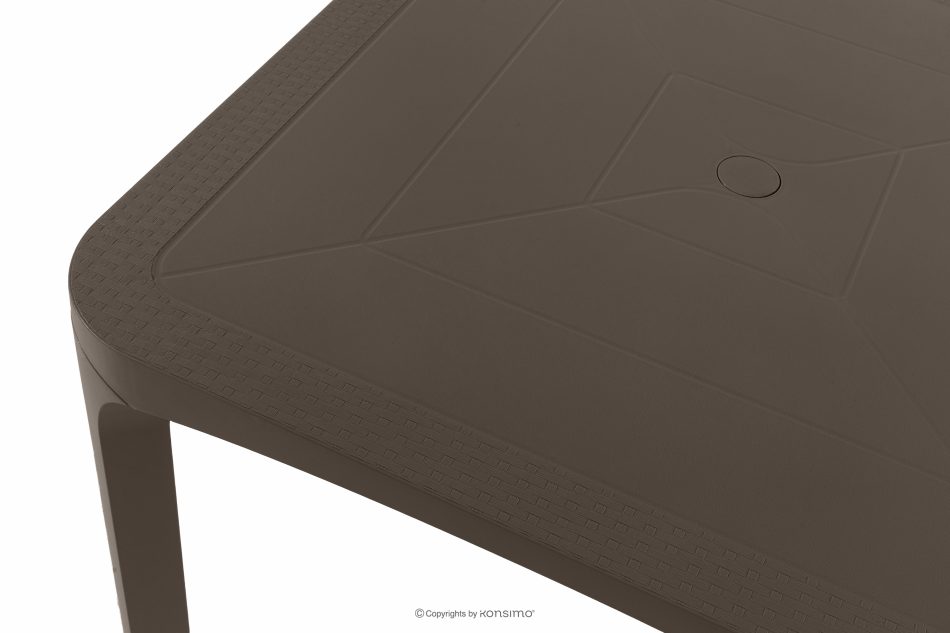 LEOPSI Gartentisch aus Polypropylen 80 x 80 braun braun - Foto 4