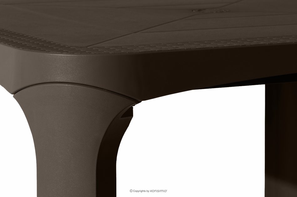 LEOPSI Gartentisch aus Polypropylen 80 x 80 braun braun - Foto 5