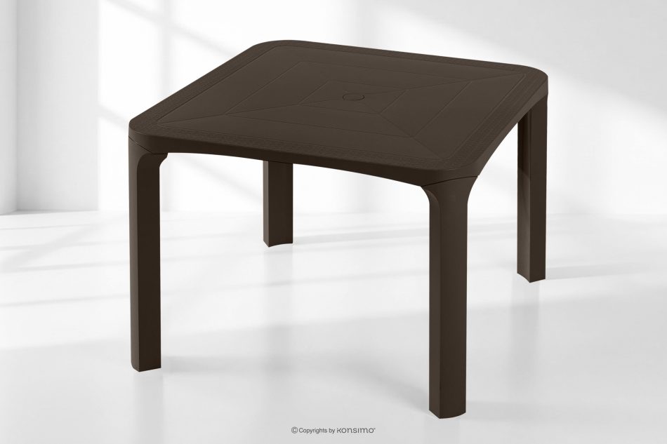 LEOPSI Gartentisch aus Polypropylen 80 x 80 braun braun - Foto 9