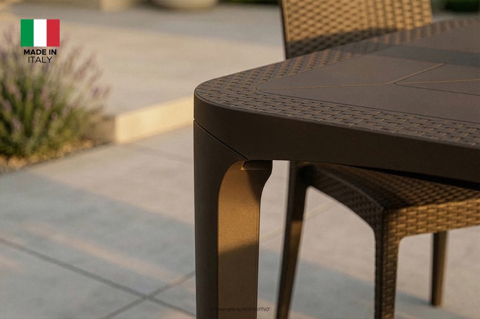 LEOPSI Gartentisch aus Polypropylen 80 x 80 braun braun - Foto 10