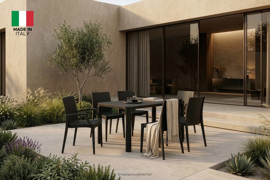 LEOPSI Gartentisch aus Polypropylen 120 x 80 anthrazit anthrazit - Foto 1