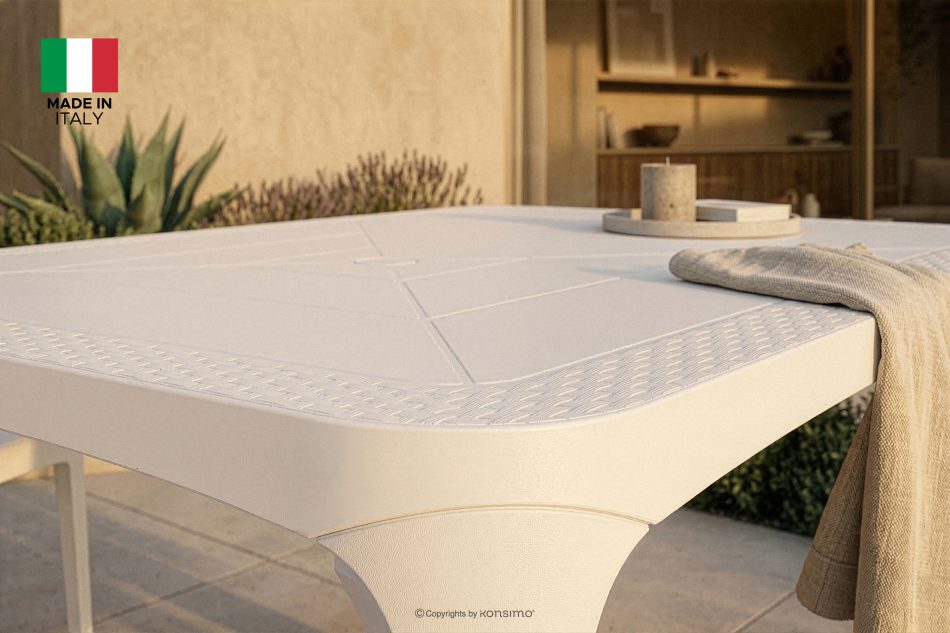 LEOPSI Gartentisch aus Polypropylen 120 x 80 weiß weiß - Foto 11