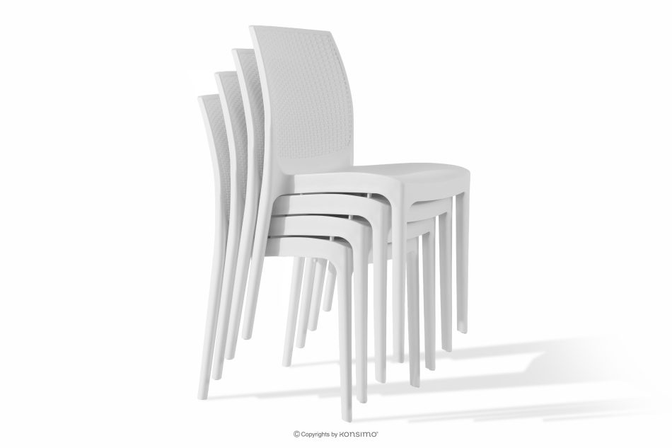 LEOPSI Gartenmöbel-Set: Tisch mit 4 Stühlen weiß weiß - Foto 14