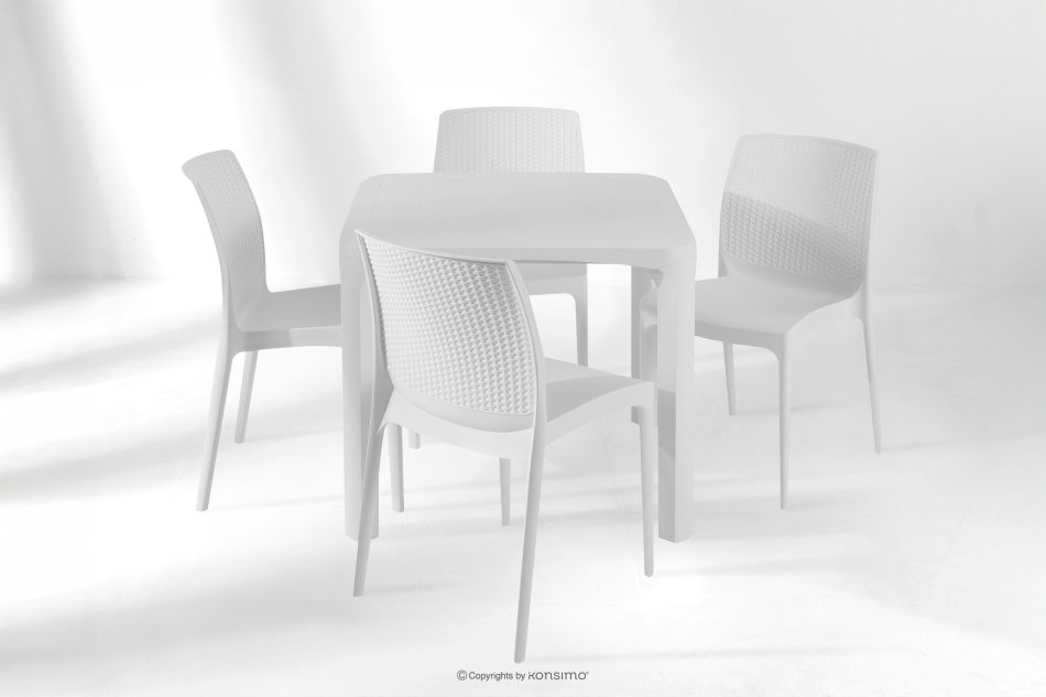 LEOPSI Gartenmöbel-Set: Tisch mit 4 Stühlen weiß weiß - Foto 25