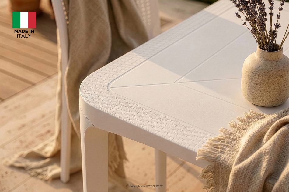 LEOPSI Gartenmöbel-Set: Tisch mit 4 Stühlen weiß weiß - Foto 30