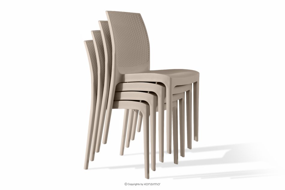 LEOPSI Terrassenmöbel-Set: Tisch mit 4 Stühlen beige beige - Foto 14