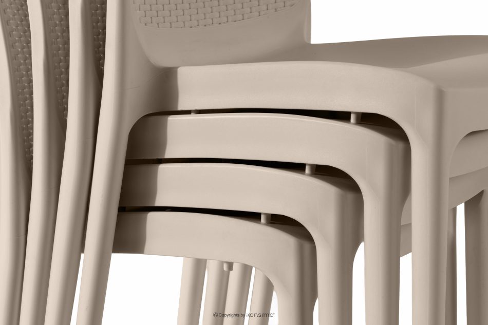 LEOPSI Terrassenmöbel-Set: Tisch mit 4 Stühlen beige beige - Foto 15