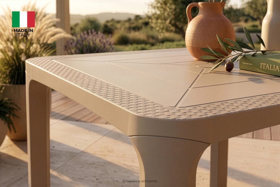 LEOPSI Terrassenmöbel-Set: Tisch mit 4 Stühlen beige beige - Foto 32