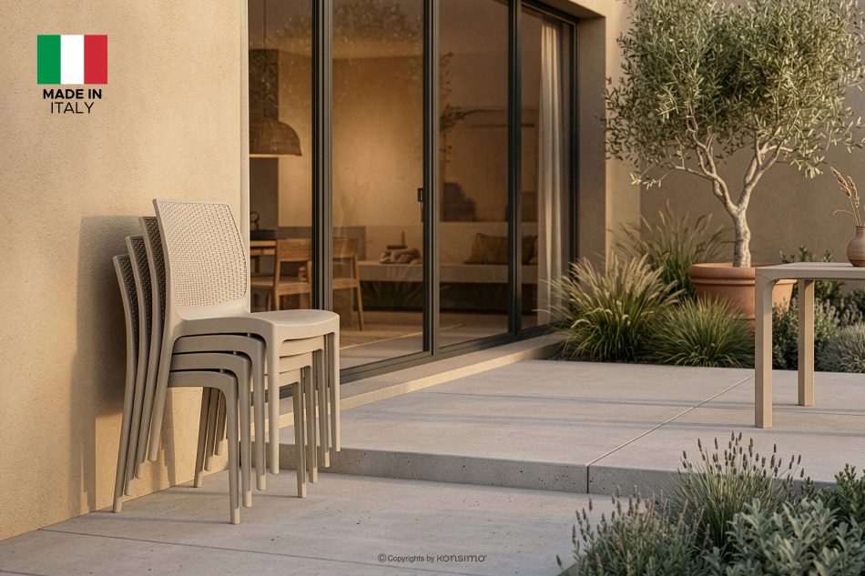 LEOPSI Terrassenmöbel-Set: Tisch mit 4 Stühlen beige beige - Foto 30