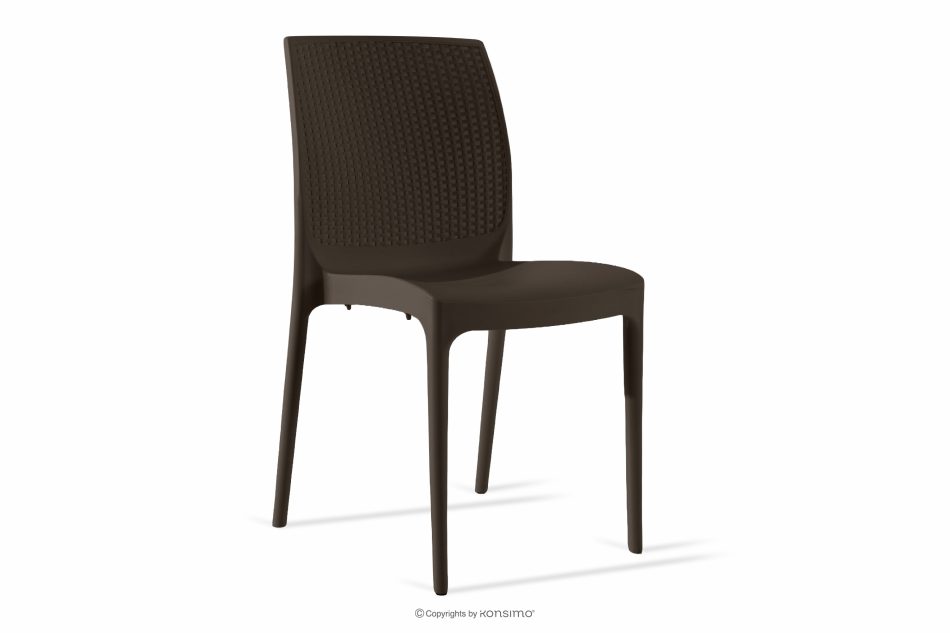 LEOPSI Terrassenmöbel-Set: Tisch mit 4 Stühlen braun braun - Foto 4