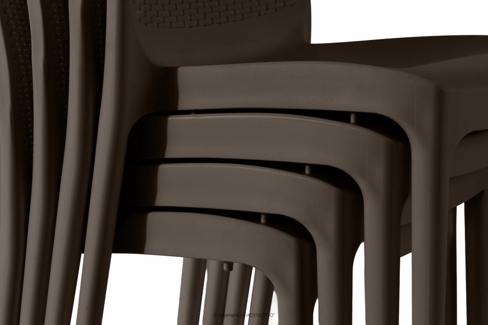 LEOPSI Terrassenmöbel-Set: Tisch mit 4 Stühlen braun braun - Foto 15