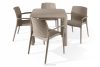LEOPSI Terrassentisch mit Stühlen aus beigem Polypropylen beige - Foto 3