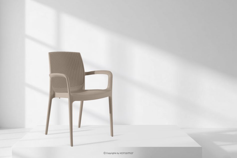 LEOPSI Terrassentisch mit Stühlen aus beigem Polypropylen beige - Foto 26