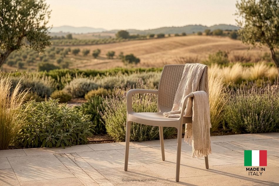 LEOPSI Terrassentisch mit Stühlen aus beigem Polypropylen beige - Foto 28