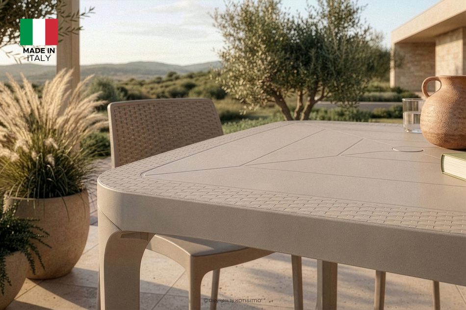 LEOPSI Terrassentisch mit Stühlen aus beigem Polypropylen beige - Foto 30