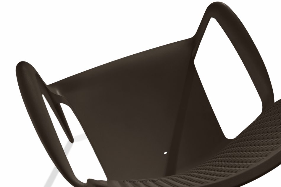 LEOPSI Terrassentisch mit Stühlen aus braunem Polypropylen braun - Foto 7