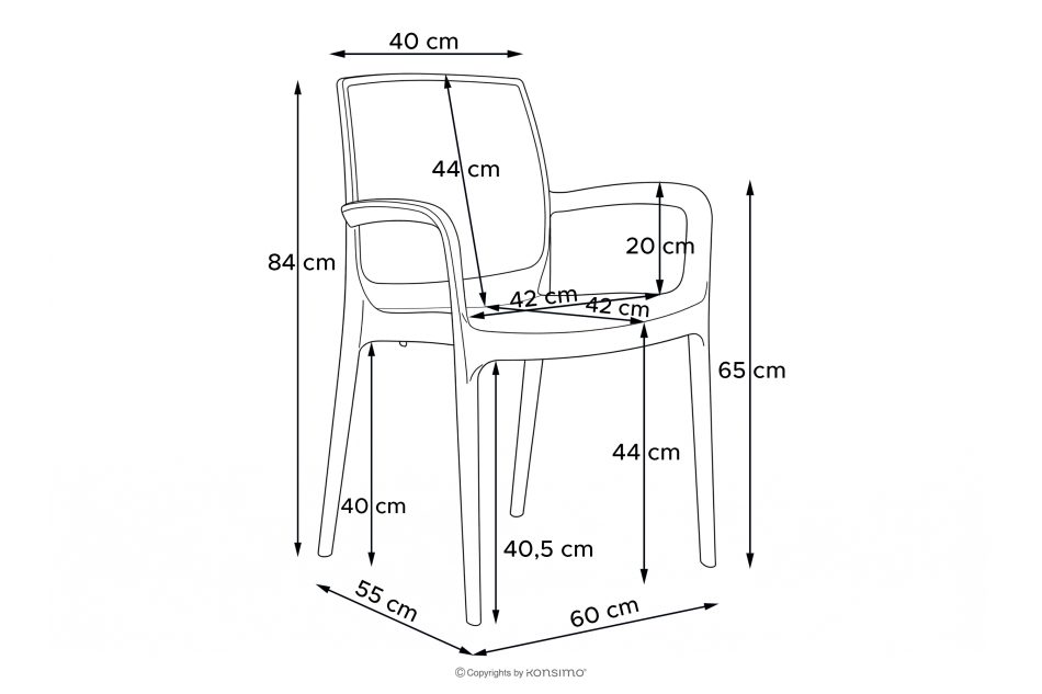 LEOPSI Gartentisch mit Stühlen aus weißem Polypropylen weiß - Foto 31