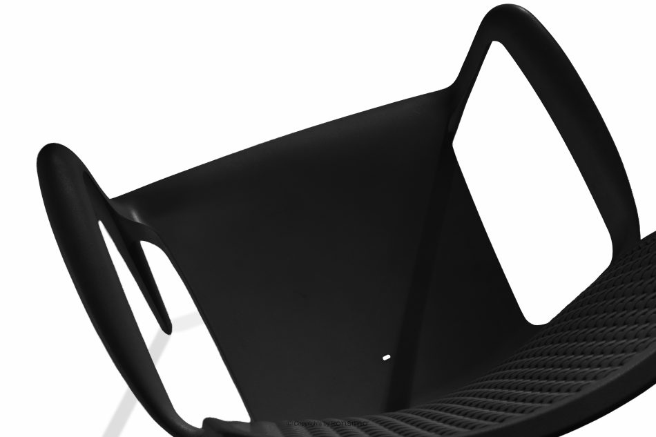 LEOPSI Gartentisch mit 6 Stühlen aus anthrazitfarbenem Polypropylen anthrazit - Foto 11