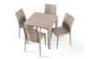 LEOPSI Gartentisch mit 4 Stühlen aus Polypropylen beige beige - Foto 1