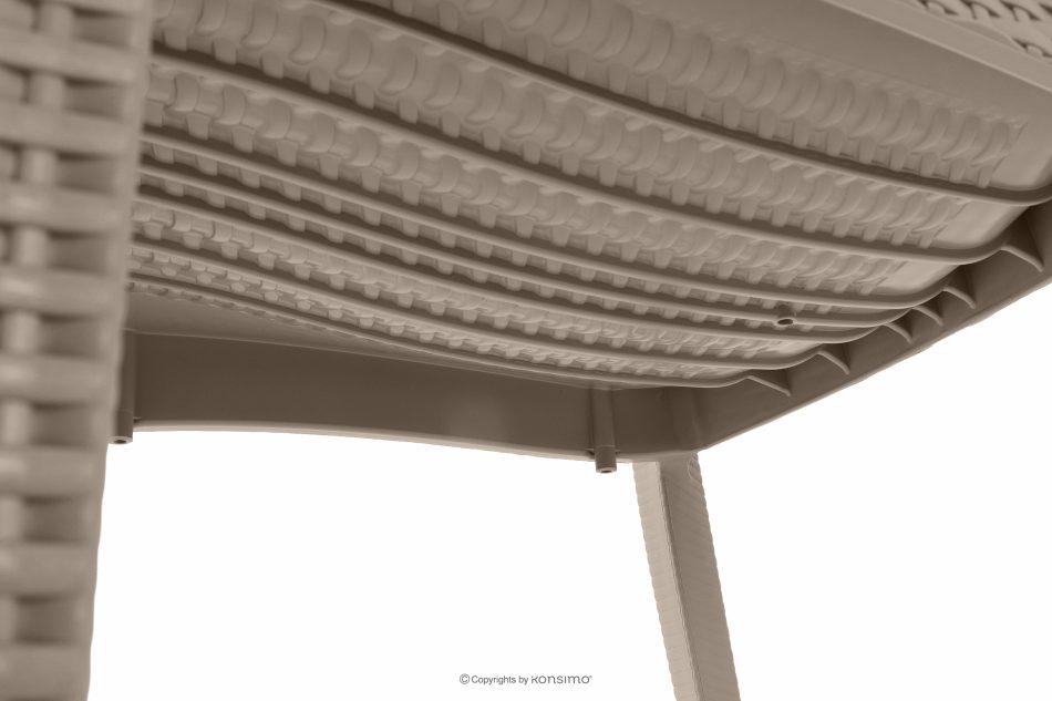 LEOPSI Gartentisch mit 4 Stühlen aus Polypropylen beige beige - Foto 13