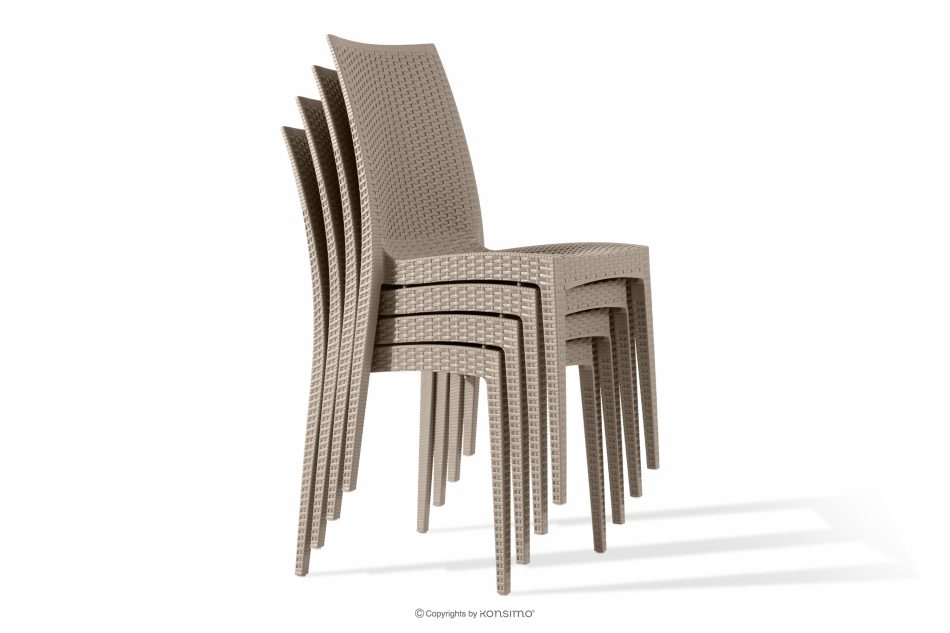 LEOPSI Gartentisch mit 4 Stühlen aus Polypropylen beige beige - Foto 23