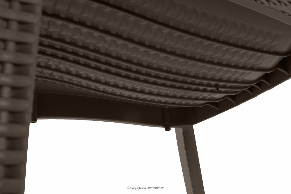 LEOPSI Gartentisch mit 4 Stühlen aus Polypropylen braun braun - Foto 13