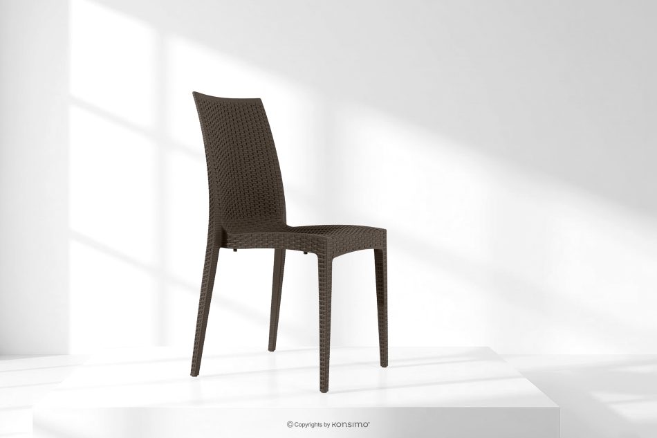 LEOPSI Gartentisch mit 4 Stühlen aus Polypropylen braun braun - Foto 27