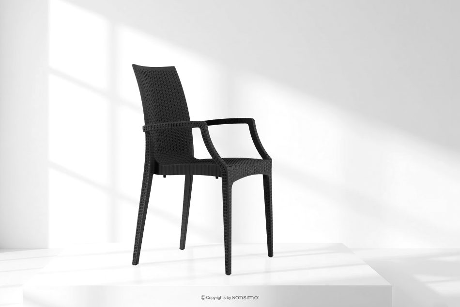 LEOPSI Tisch und Stühle für den Balkon aus anthrazitfarbenem Polypropylen anthrazit - Foto 28