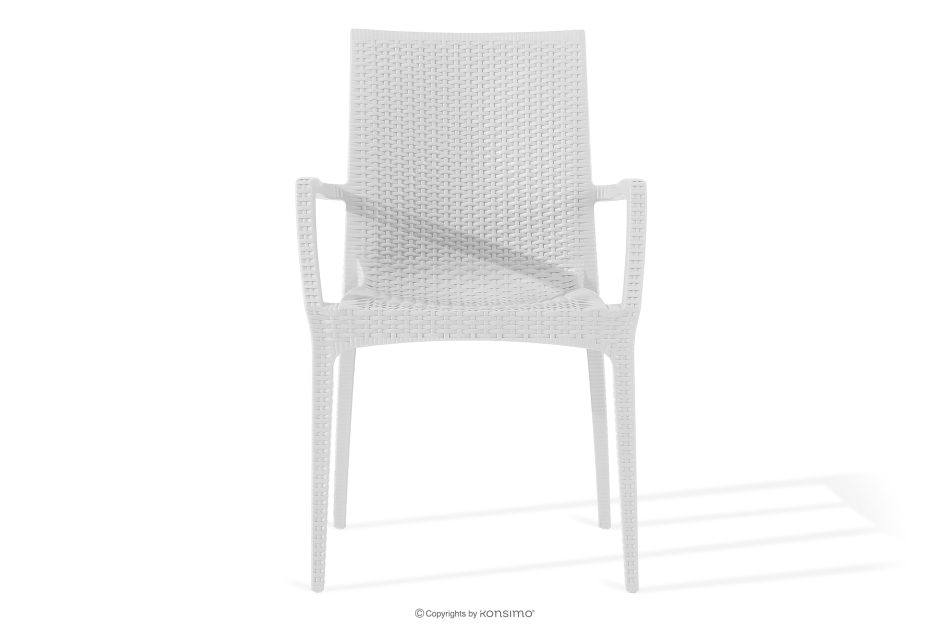 LEOPSI Tisch und Stühle für die Terrasse aus weißem Polypropylen weiß - Foto 3