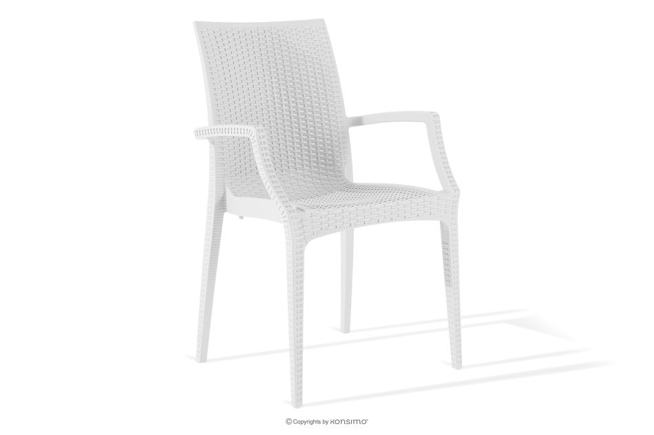 LEOPSI Tisch und Stühle für die Terrasse aus weißem Polypropylen weiß - Foto 4