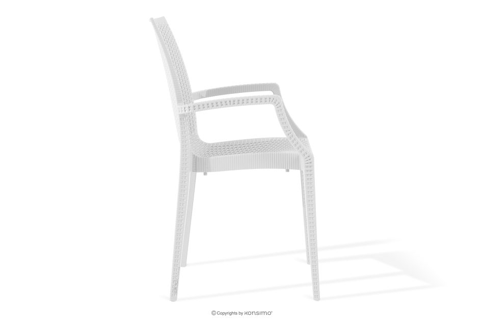 LEOPSI Tisch und Stühle für die Terrasse aus weißem Polypropylen weiß - Foto 5