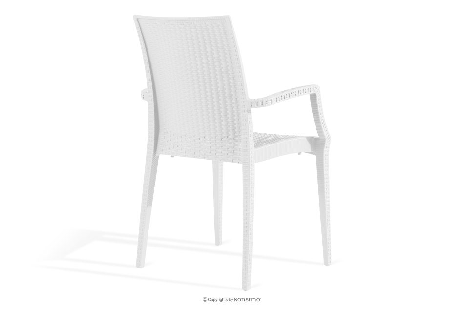 LEOPSI Tisch und Stühle für die Terrasse aus weißem Polypropylen weiß - Foto 6