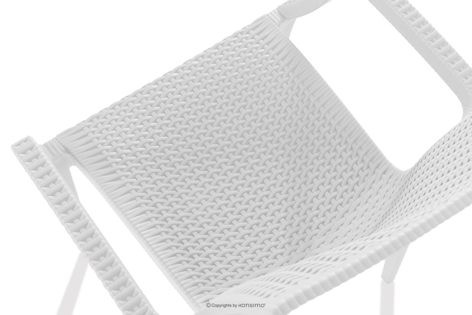 LEOPSI Tisch und Stühle für die Terrasse aus weißem Polypropylen weiß - Foto 7