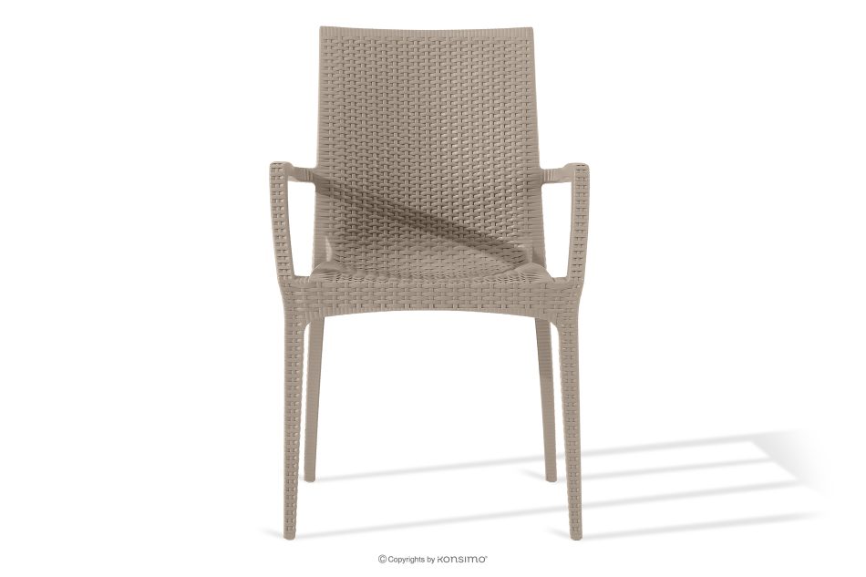 LEOPSI Tisch und Stühle für den Garten aus beigem Polypropylen beige - Foto 3