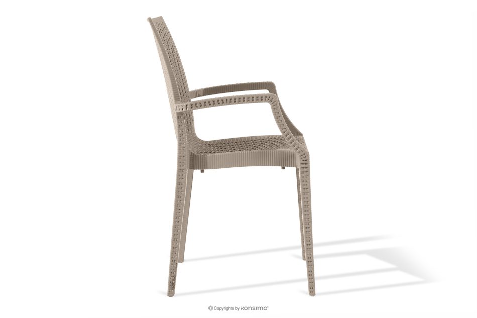 LEOPSI Tisch und Stühle für den Garten aus beigem Polypropylen beige - Foto 5