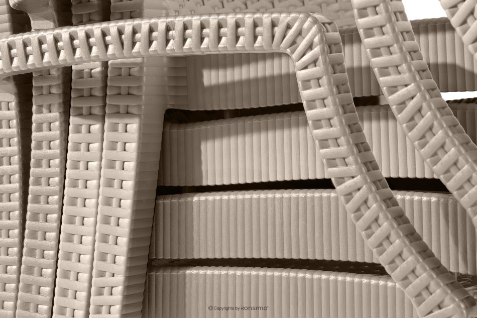 LEOPSI Tisch und Stühle für den Garten aus beigem Polypropylen beige - Foto 25