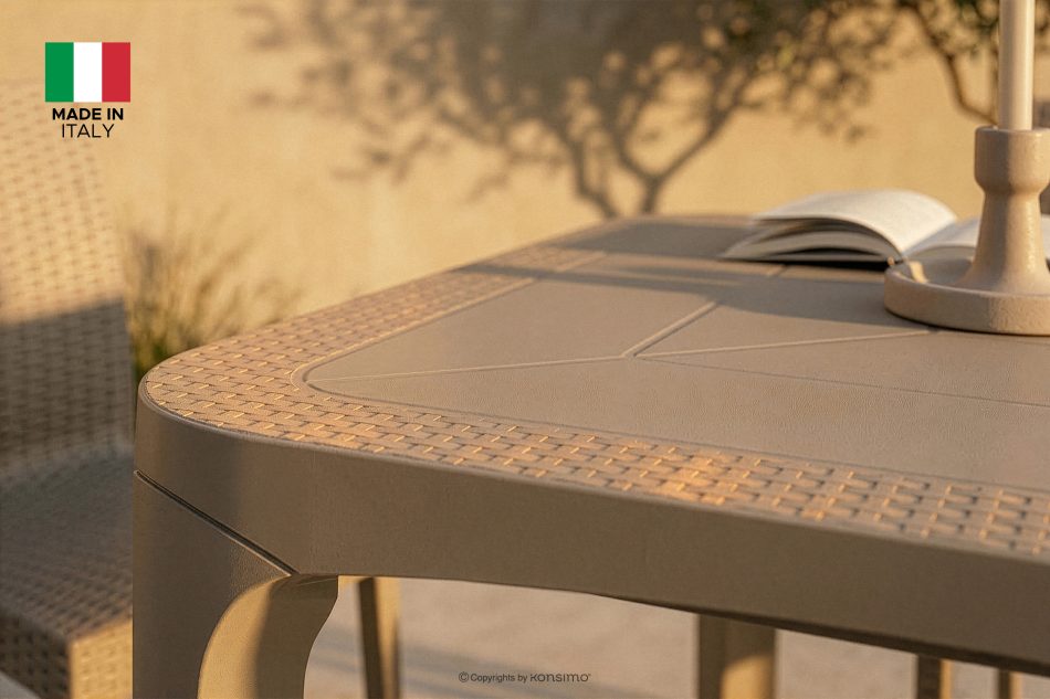 LEOPSI Tisch und Stühle für den Garten aus beigem Polypropylen beige - Foto 31