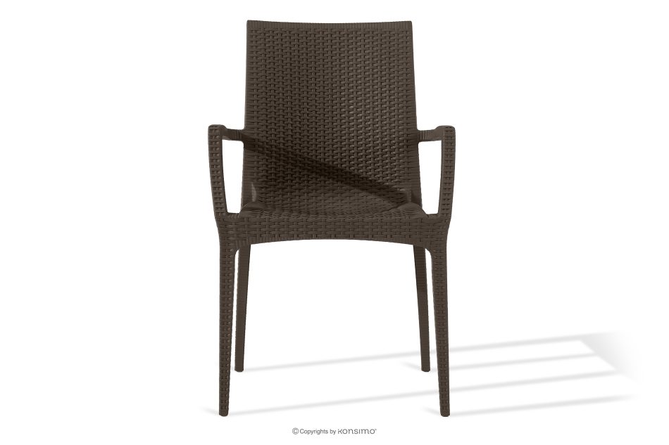 LEOPSI Tisch und Stühle für den Garten aus braunem Polypropylen braun - Foto 3