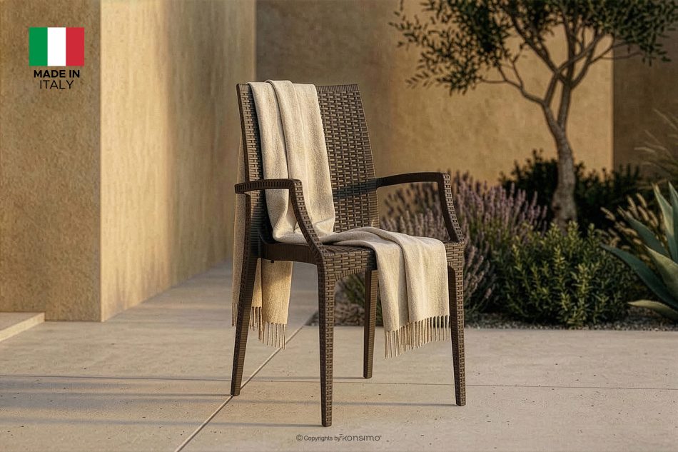 LEOPSI Tisch und Stühle für den Garten aus braunem Polypropylen braun - Foto 30