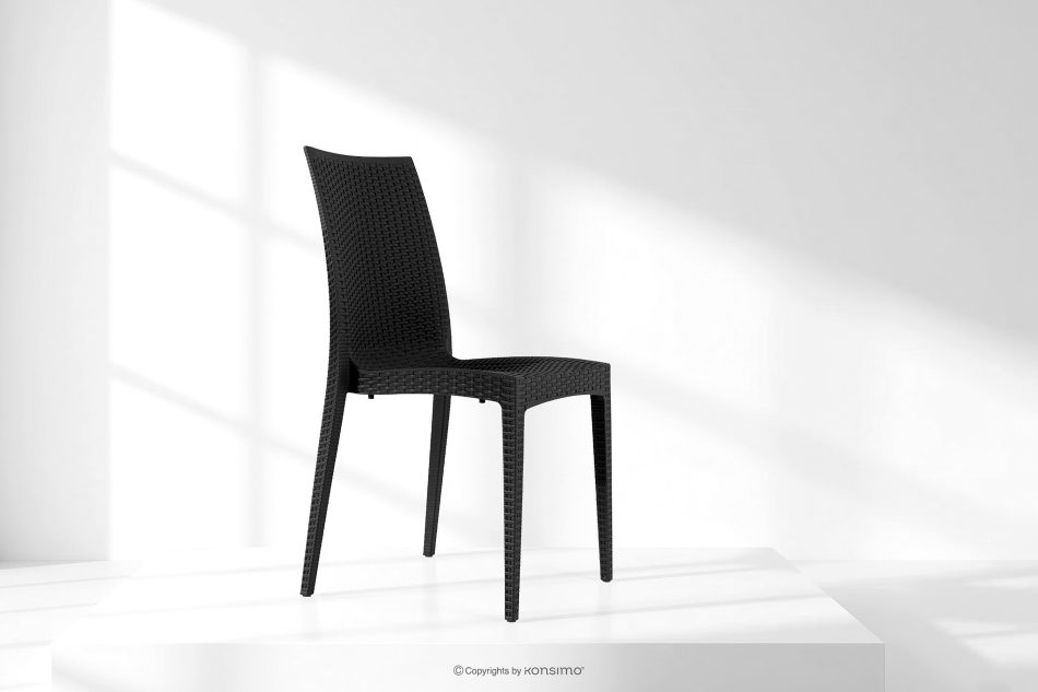 LEOPSI Tisch und 6 Stühle aus anthrazitfarbenem Polypropylen anthrazit - Foto 35