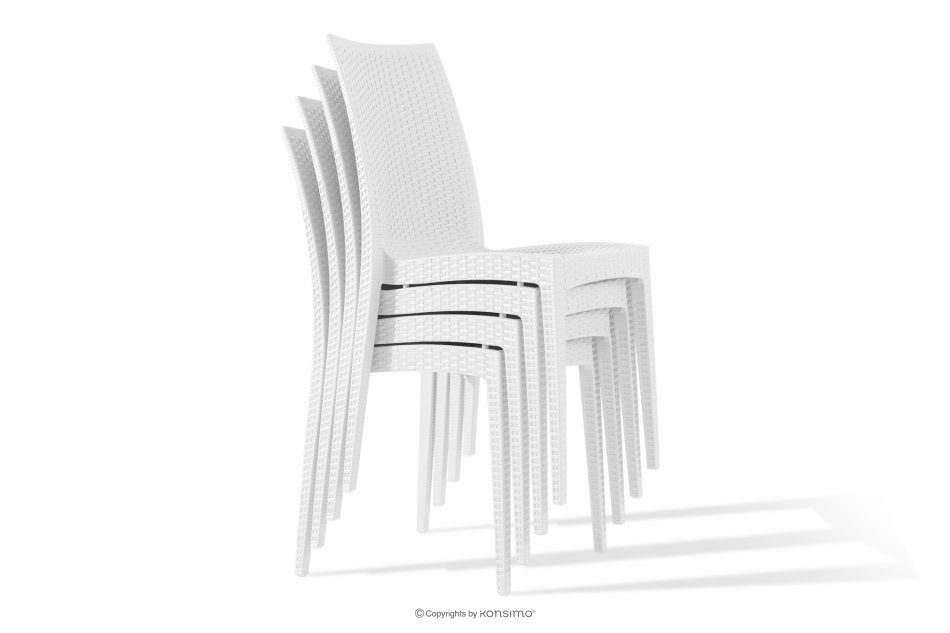 LEOPSI Tisch und 6 Stühle aus weißem Polypropylen weiß - Foto 31