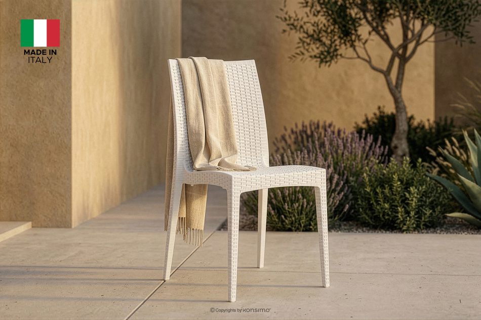 LEOPSI Tisch und 6 Stühle aus weißem Polypropylen weiß - Foto 40